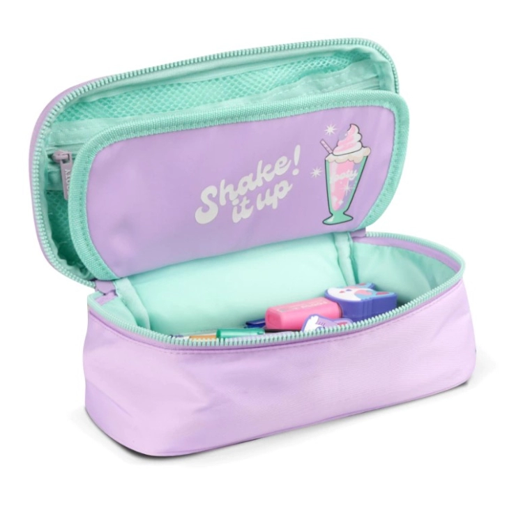 Cartuchera Escolar Footy 2026 Capibara Lila con Division Interna Art.F263060